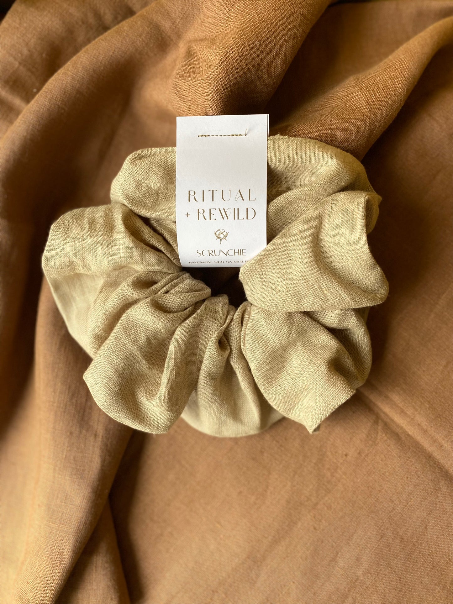 NATURAL Linen Scrunchie